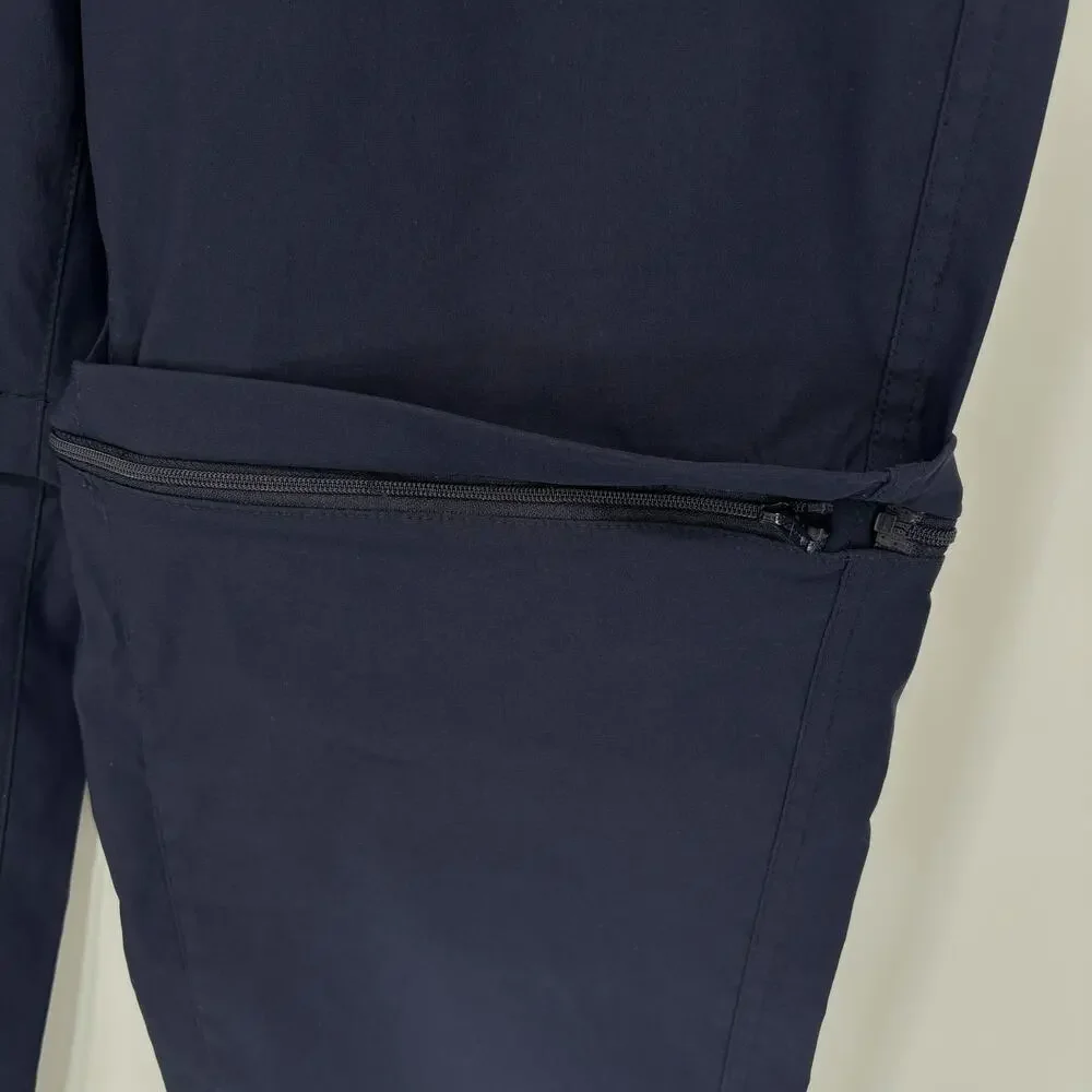 Eddie Bauer Convertible Pants Womens 6 Hiking Zip Off UPF 50 Navy 9.25" Shorts - Picture 3 of 7